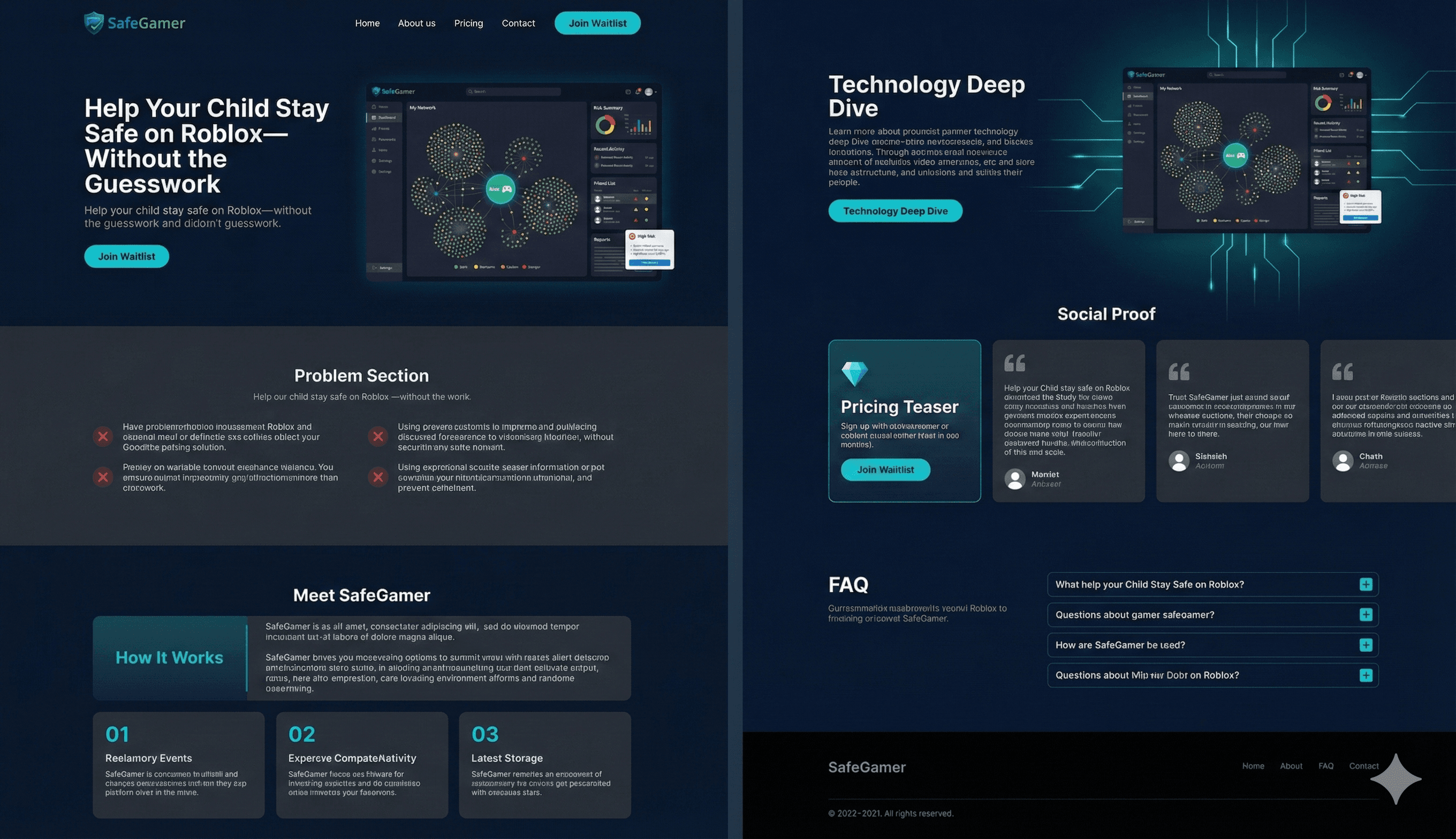 SafeGamer Dashboard Preview